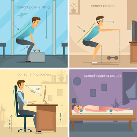 Daily posture awareness for lifting, working, and sleeping – key habit to prevent and heal pinched nerves