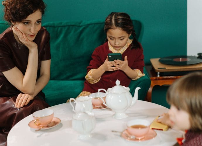 Mother finding time for hobbies when she has small children
