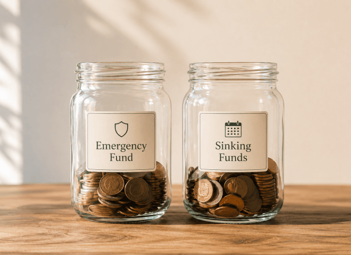 Emergency fund vs sinking funds explained with the AVM Spending Plan